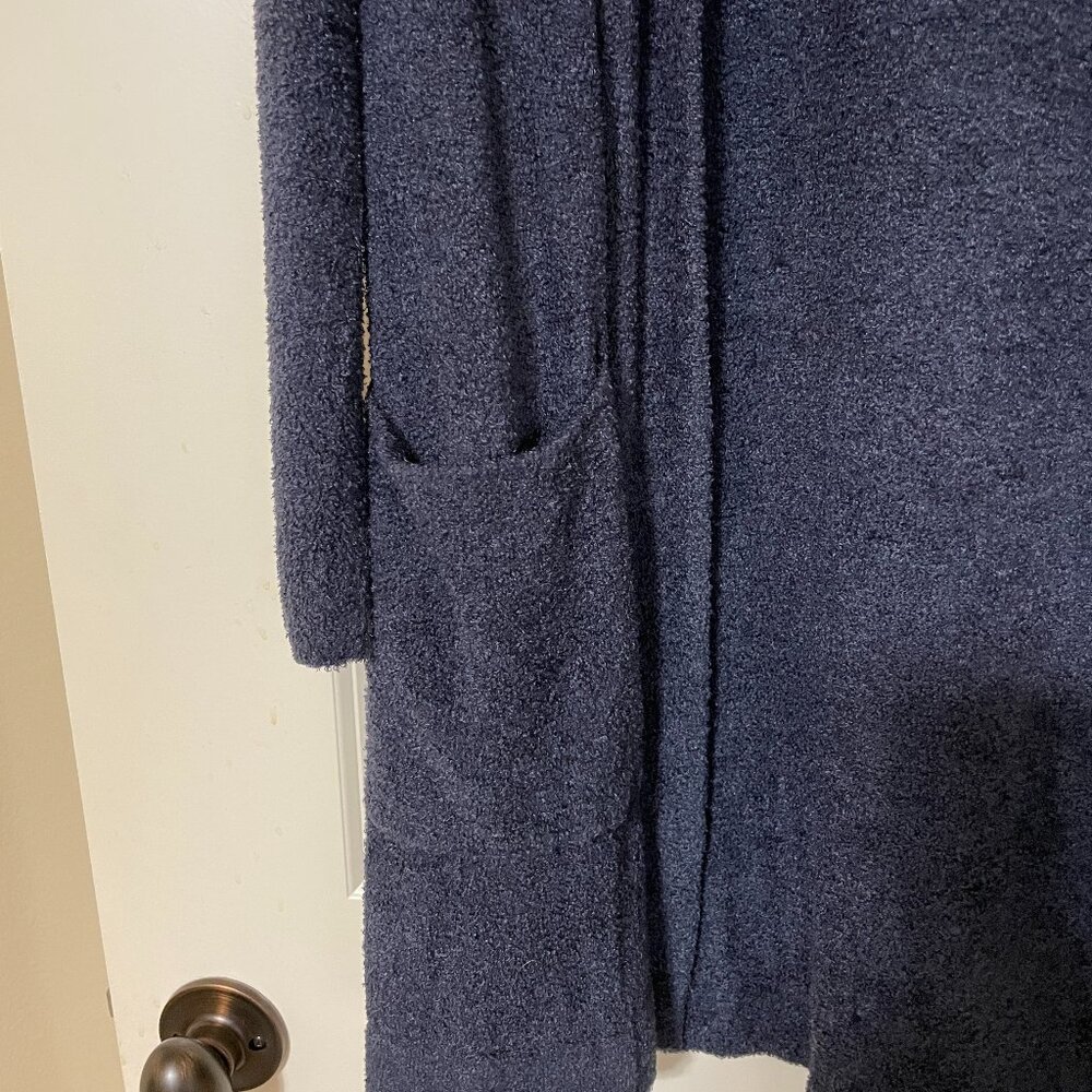 Barefoot Dreams Cozy Chic Lite Hooded Resort Cardigan Pacific Blue - Picture 3 of 3